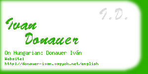 ivan donauer business card